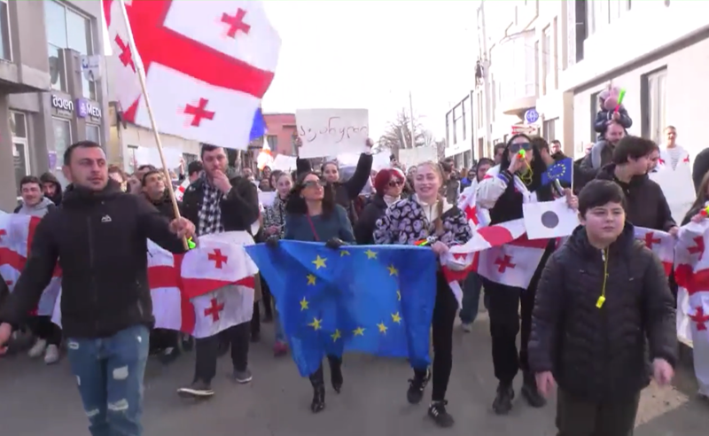 “ხაშური არის ევროპა” – საპროტესტო მსვლელობა ხაშურში